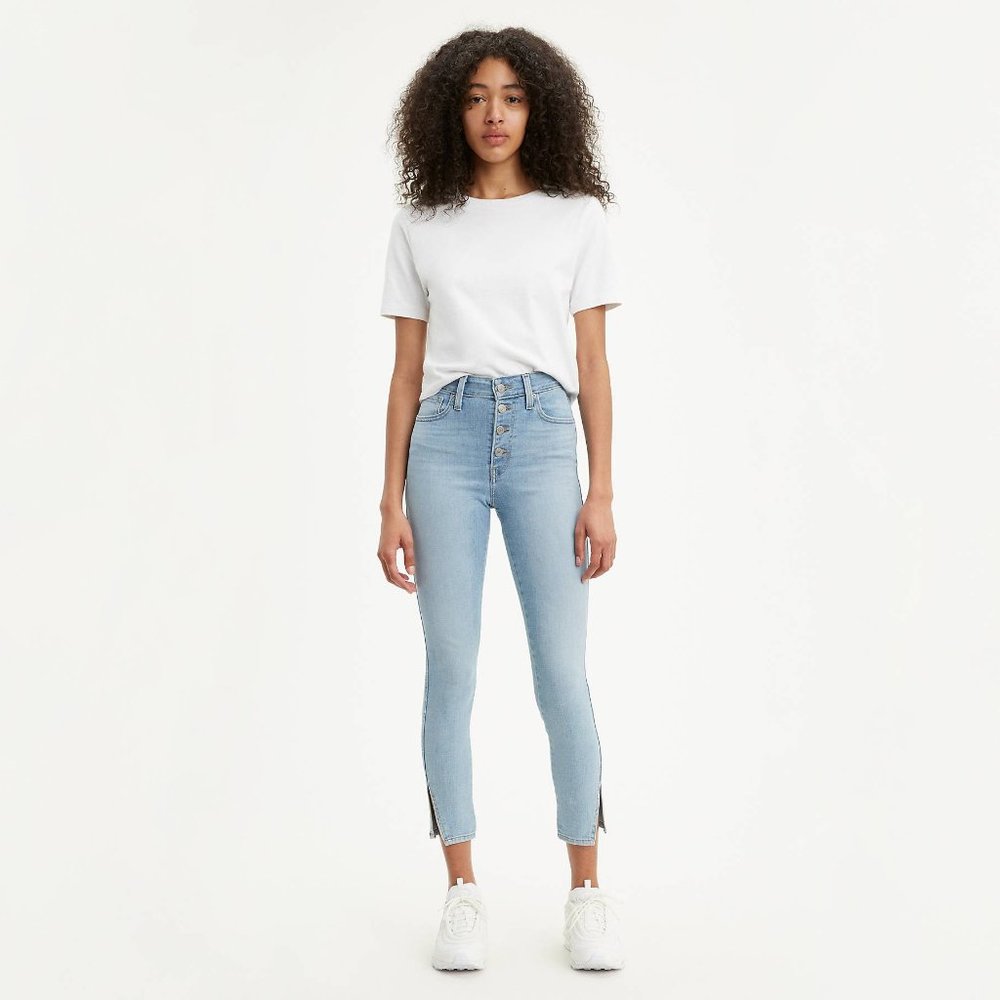 Levi's Button Front 721 High Rise Ankle Skinny Jeans